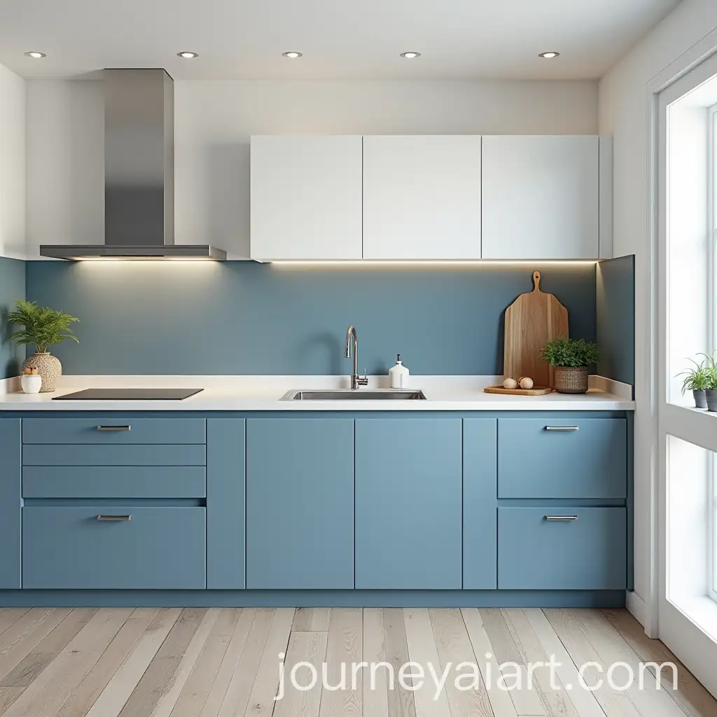 Minimalist-Kitchen-Interior-with-Blue-and-White-Color-Scheme