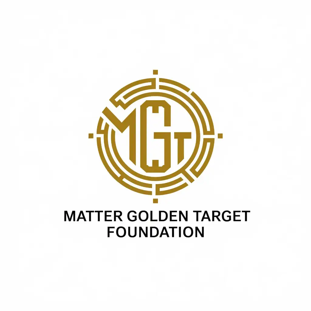 LOGO Design for Matter Golden Target Foundation MGT Symbol in Finance Industry with Vector Design and Clear Background