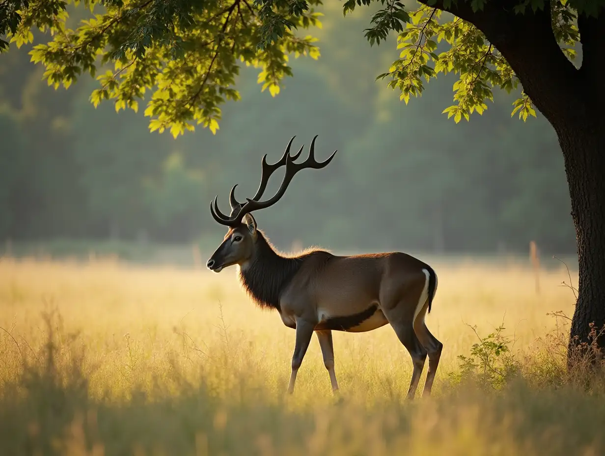 Majestic-Male-Nilgai-in-Central-India-Grasslands