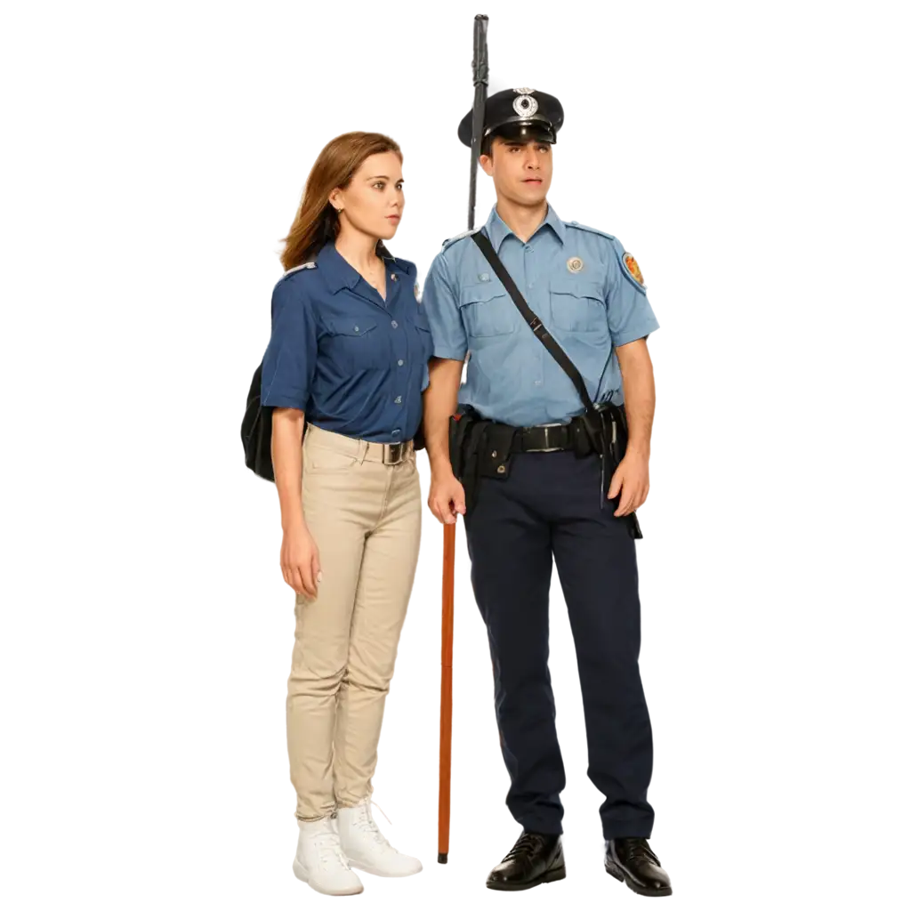 National-Police-Patrol-of-Spain-Identifying-a-Boy-and-a-Girl-at-Puerta-del-Sol-in-Madrid-PNG-Image