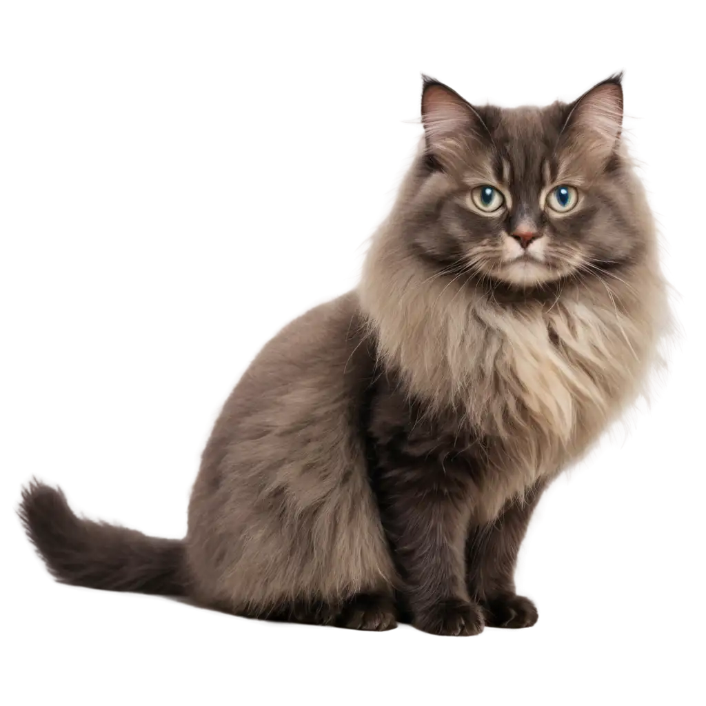 Fluffy-Kitty-PNG-HighResolution-Feline-Elegance-for-Digital-Spaces