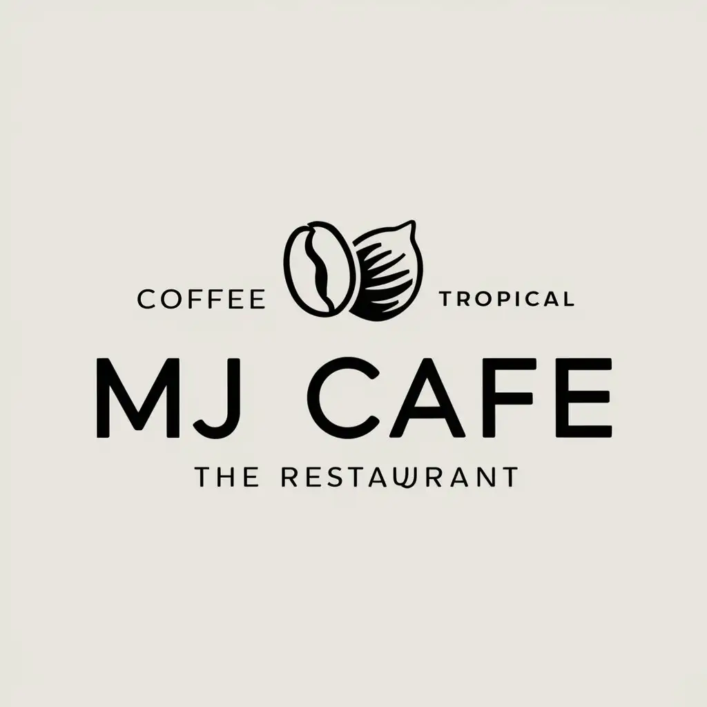 LOGO-Design-For-MJ-Cafe-Coffee-Beans-and-Coconut-Elements-in-a-Minimalist-Style