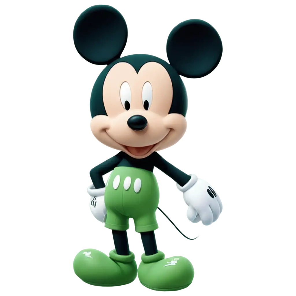 Green-Mickey-PNG-Whimsical-Illustration-of-a-Playful-Character-in-Vibrant-Shades