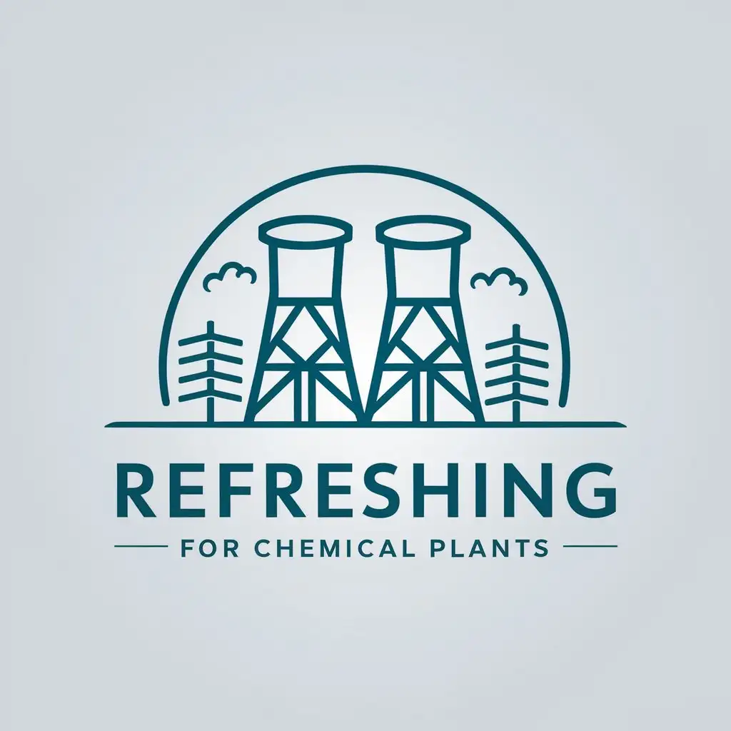 LOGO-Design-For-Refreshing-Vector-Logo-with-Cooling-Tower-Symbol-for-Technology-Industry