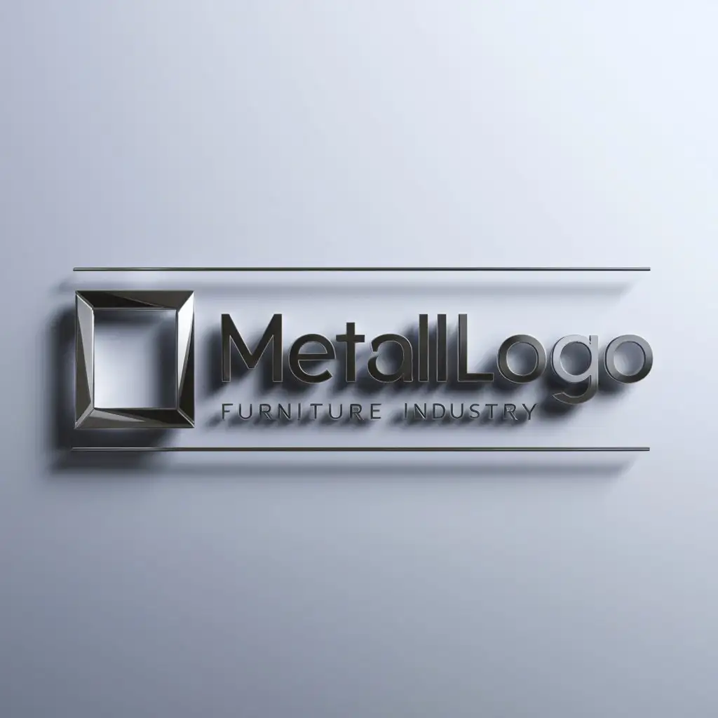 a logo design,with the text "MetallLogo", main symbol:Rectangle 40mm by 20mm,Moderate,be used in Furniture industry,clear background