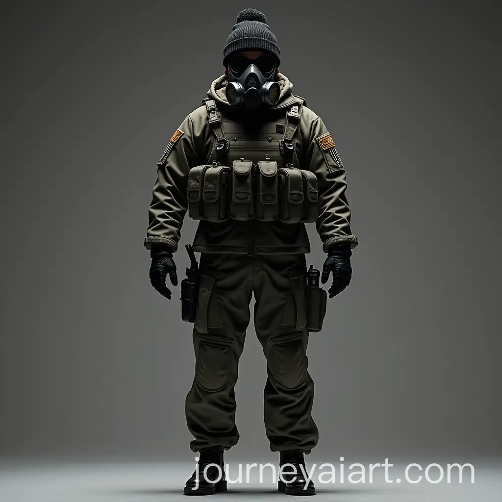 Hyperrealistic-Image-of-a-Special-Forces-Soldier-Wearing-a-Gas-Mask-and-Knitted-Hat