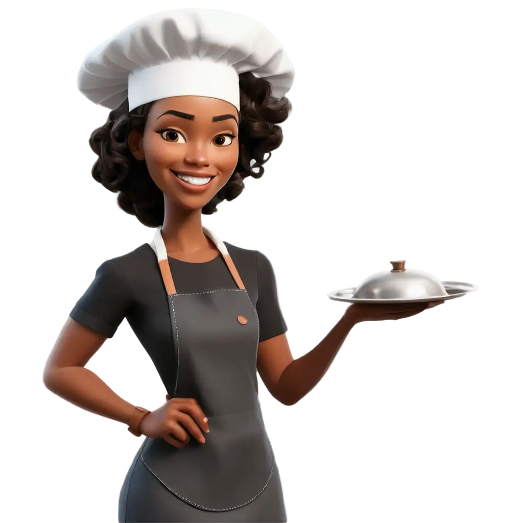 Animated-PNG-Image-of-a-Black-Woman-Chef-Enhance-Online-Presence