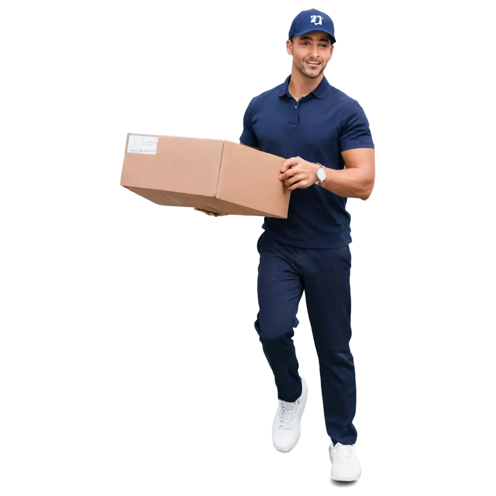 Dynamic-PNG-Image-of-a-Handsome-Delivery-Man-Rushing-Toward-the-Gate