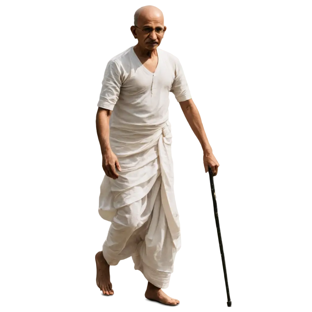 Emblematic-PNG-The-Majestic-Walk-of-Gandhiji