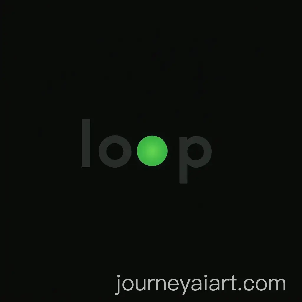 Minimalist-Loop-Logo-with-Helvetica-Font-and-Green-Dot