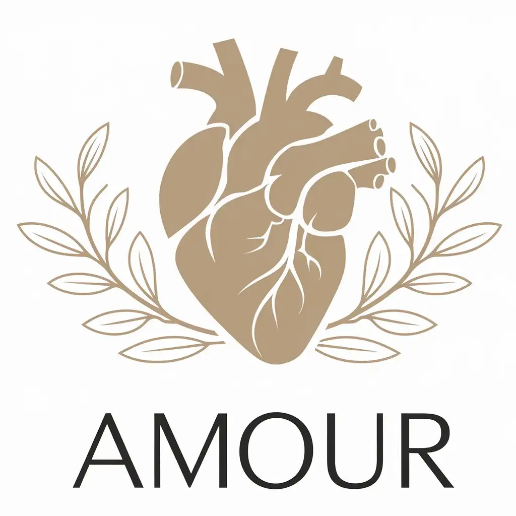 LOGO-Design-for-Amour-Cream-and-Moderate-Tones-with-Spa-Elements-for-Beauty-Industry