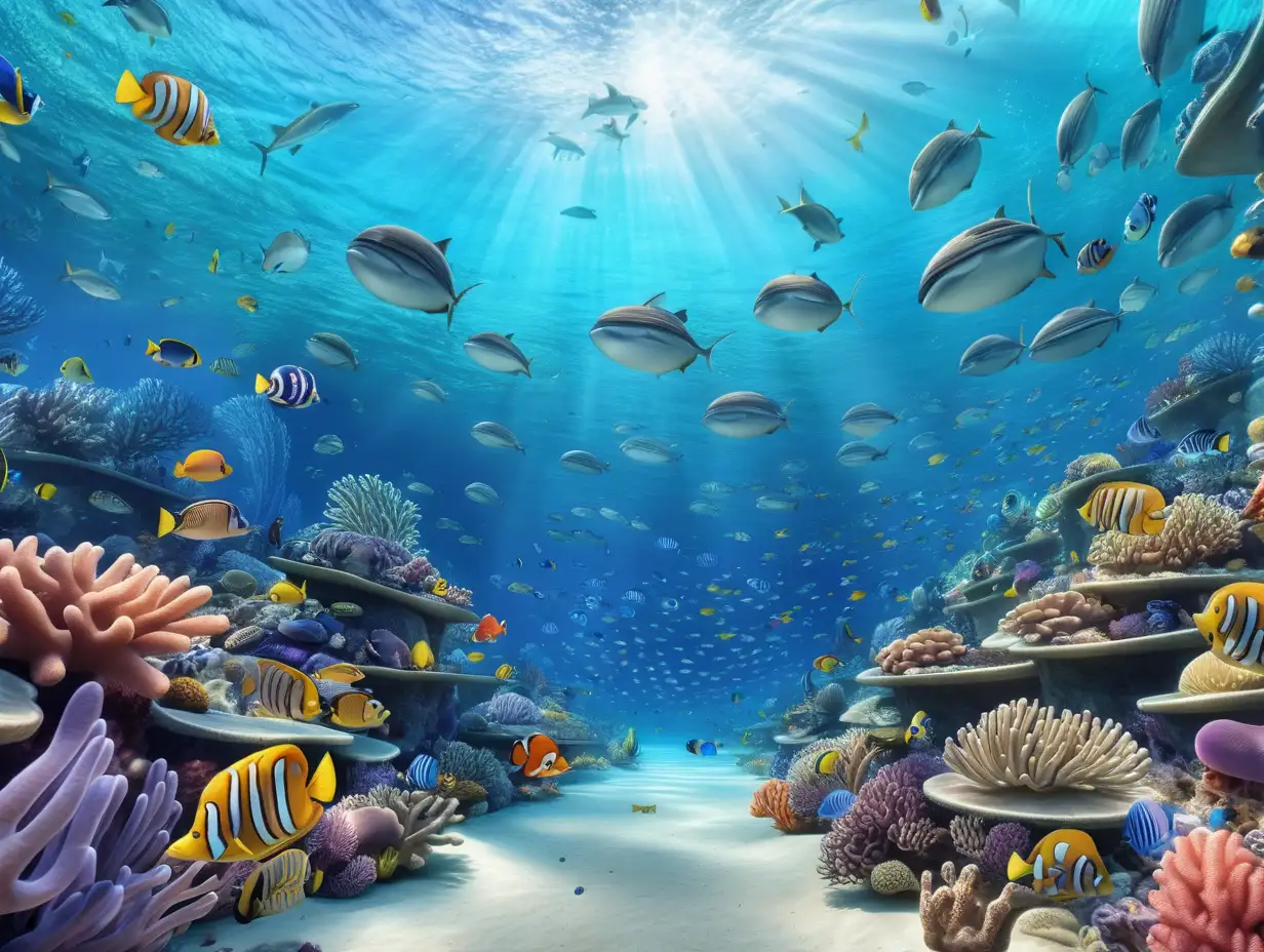 Vibrant-Underwater-Coral-Reef-Scene-with-DisneyInspired-Fish