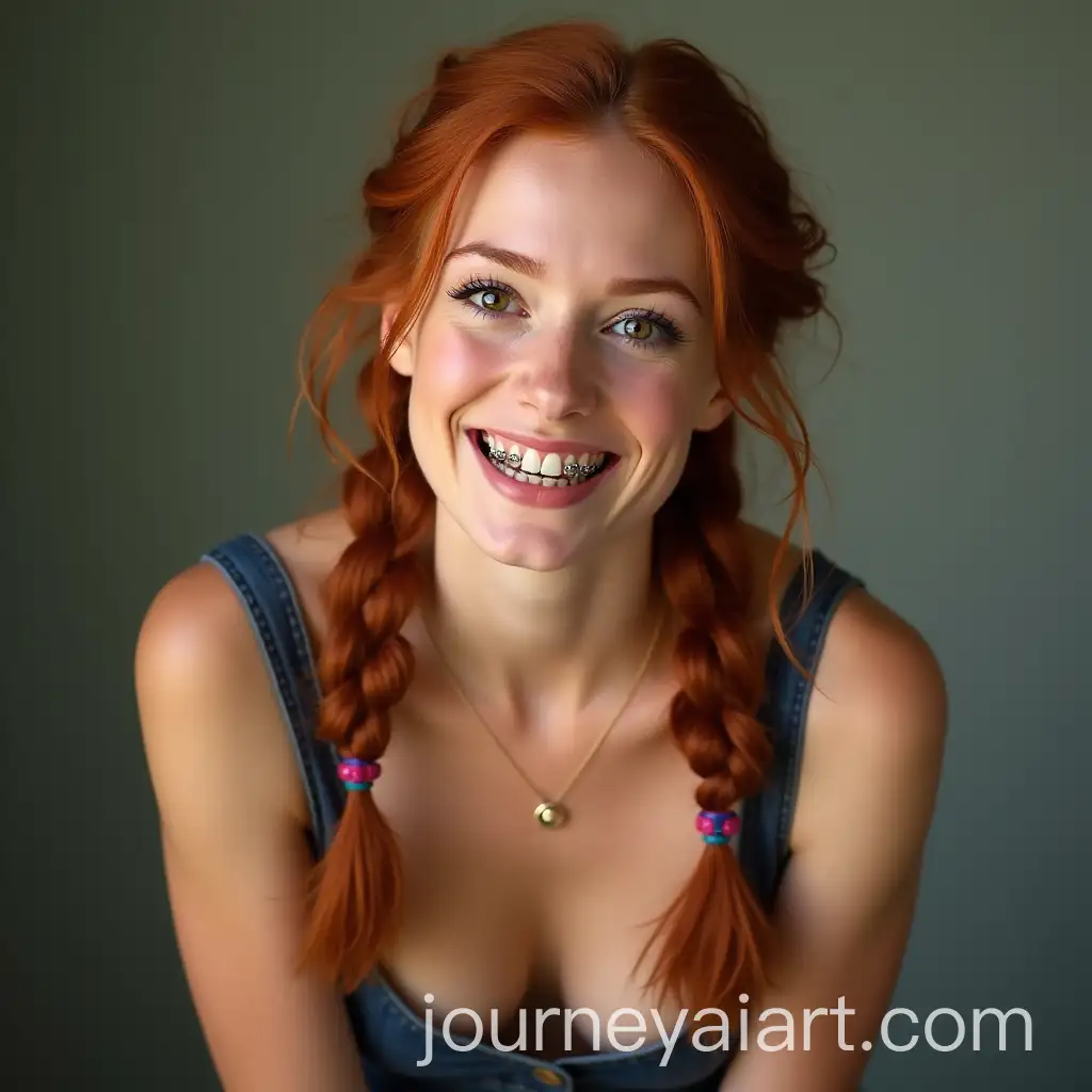Redhead-with-Braces-and-Braids-Leaning-Forward-Portrait