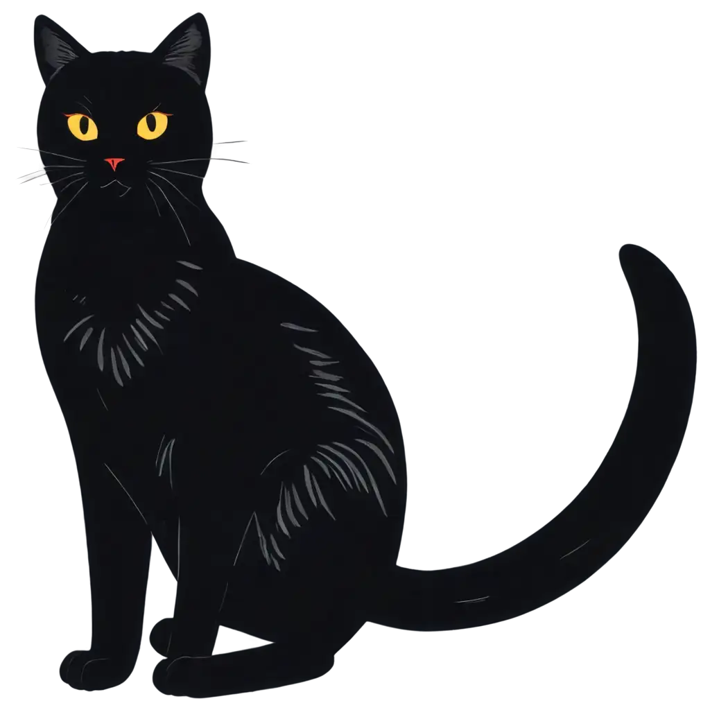 HighQuality-Black-Cat-PNG-Illustration-for-Versatile-Use