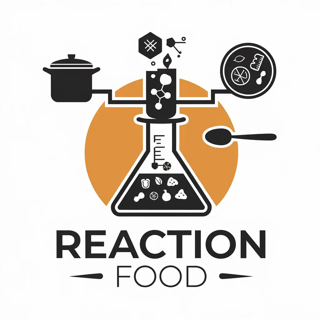 LOGO-Design-For-Reaction-Food-Chemical-Reaction-Inspired-Logo-Design