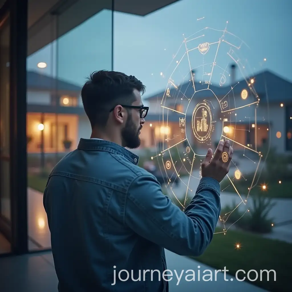 Innovative-Man-Mastering-Smart-Home-Automation-with-Futuristic-Gadgets