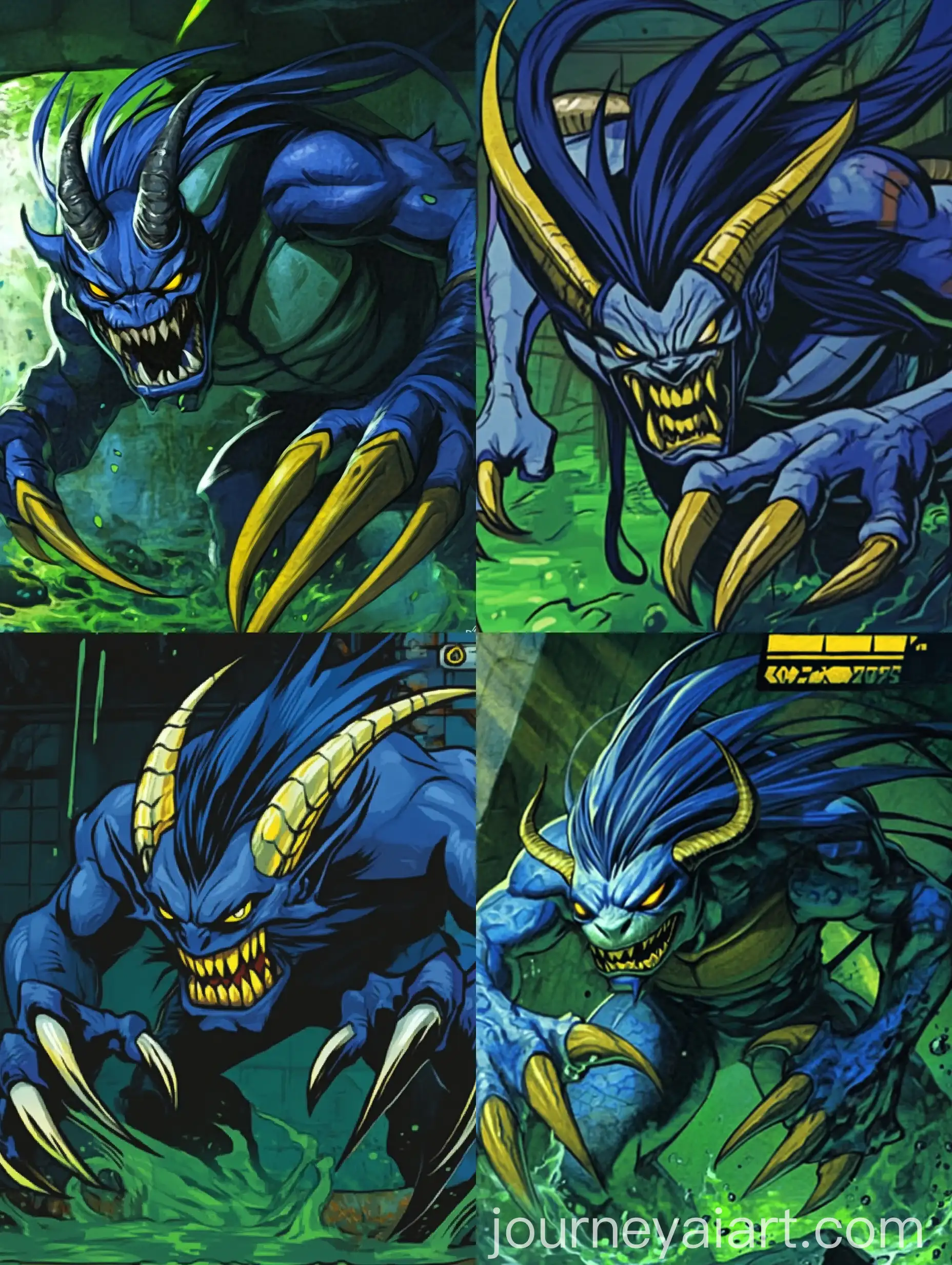 Sinister-Blue-Monster-in-Toxic-Sewer