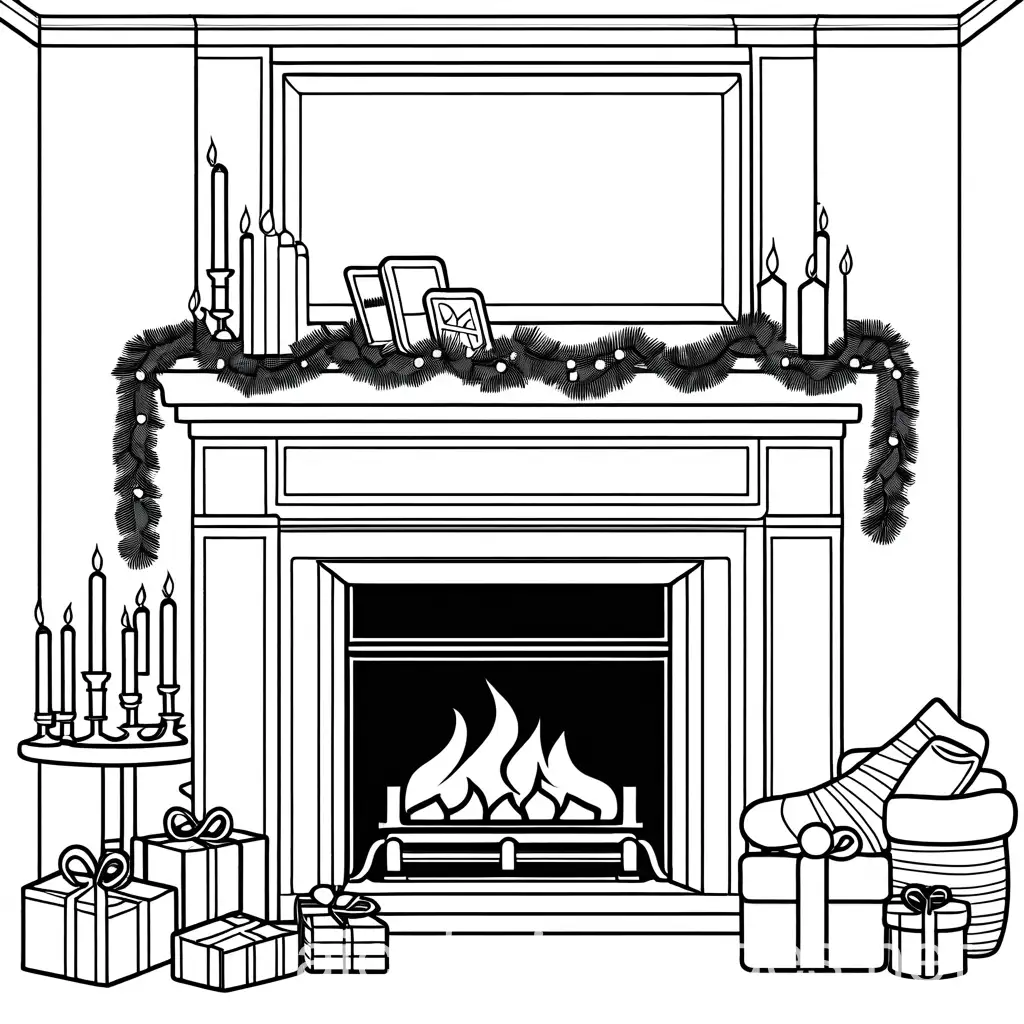 Cozy-Fireplace-Scene-with-Stockings-and-Garlands