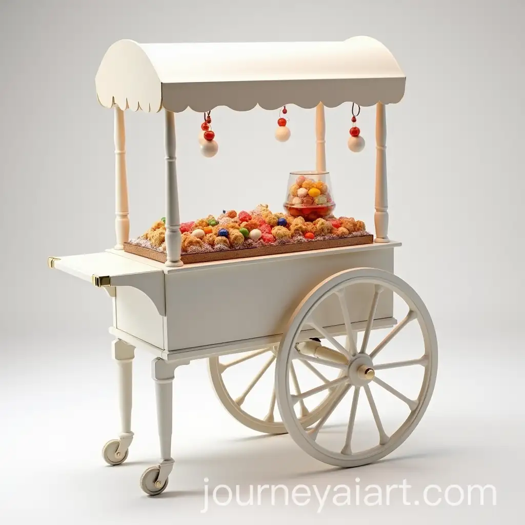 Fashionable-Candy-Cart-with-Bicycle-Wheel-Legs-and-Sweets-Display