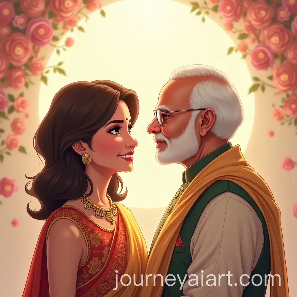 Romantic-and-Celebratory-Anime-Artwork-of-Political-Figures-in-Traditional-Attire