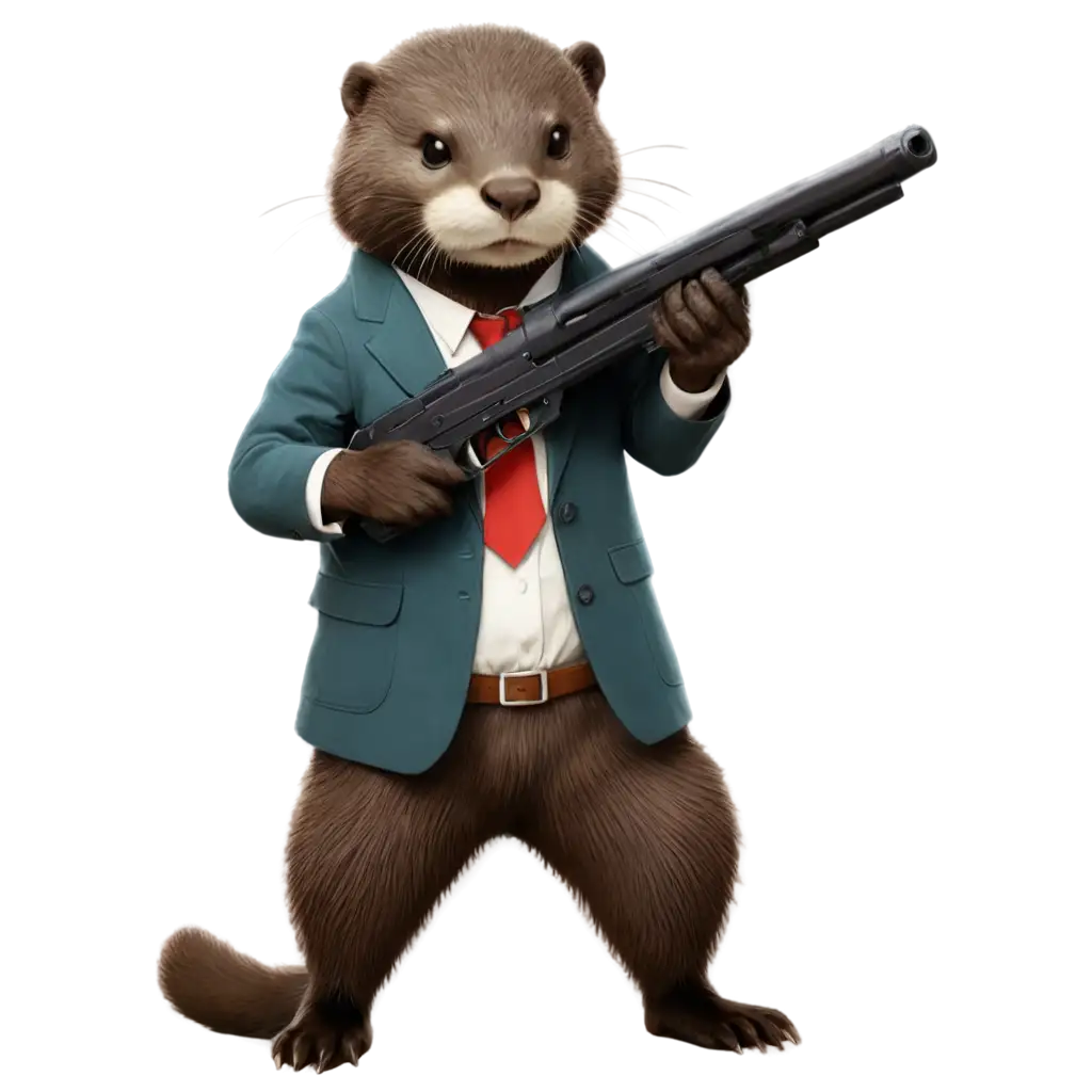 Gamer-Otter-Warrior-Teacher-with-a-Big-Gun-PNG-Image-Creative-Concept-for-Digital-Art