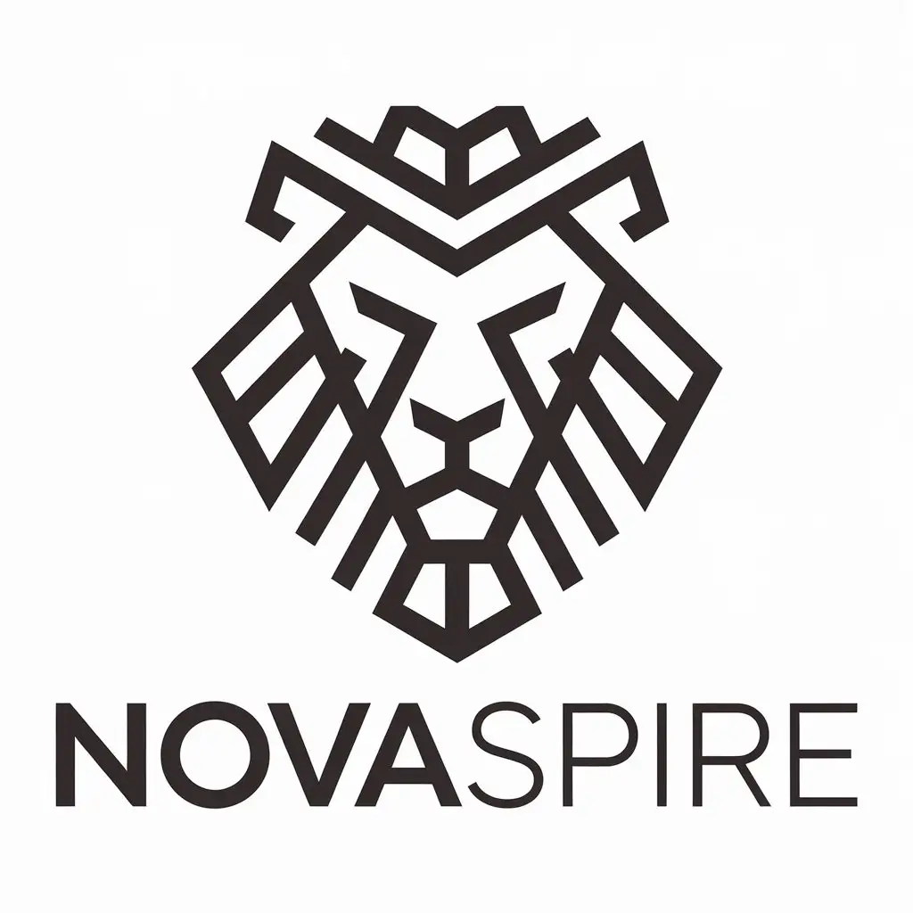 LOGO Design for NOVASPIRE Abstract Lions Head Symbol with Modern Touch for Finance Industry