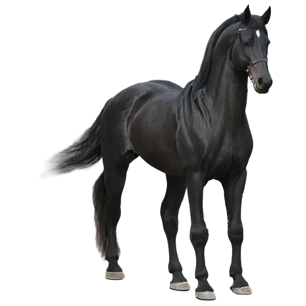 Majestic-Black-Horse-PNG-Image-Capture-Elegance-and-Power-in-HighQuality-Format