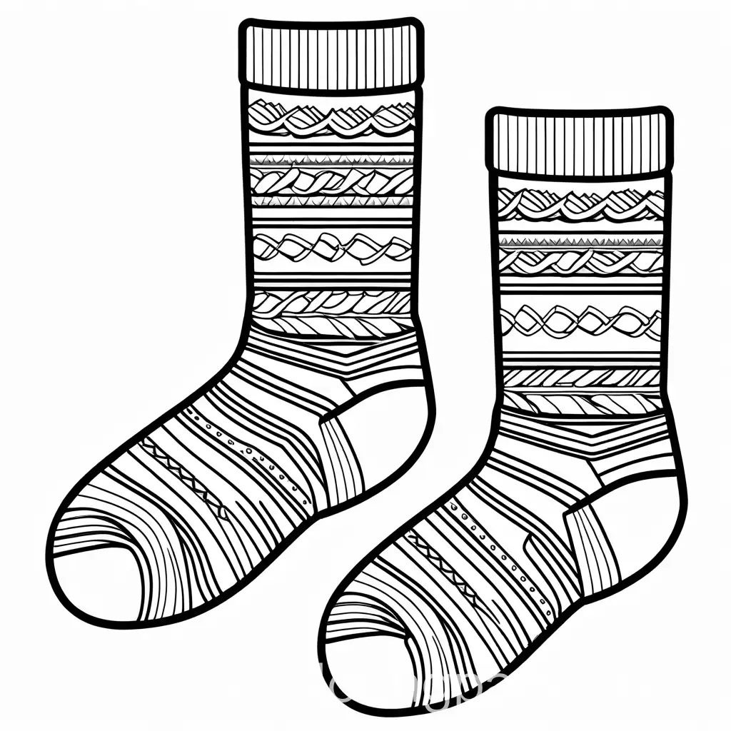 Cozy-Knitted-Socks-Coloring-Page-for-Kids