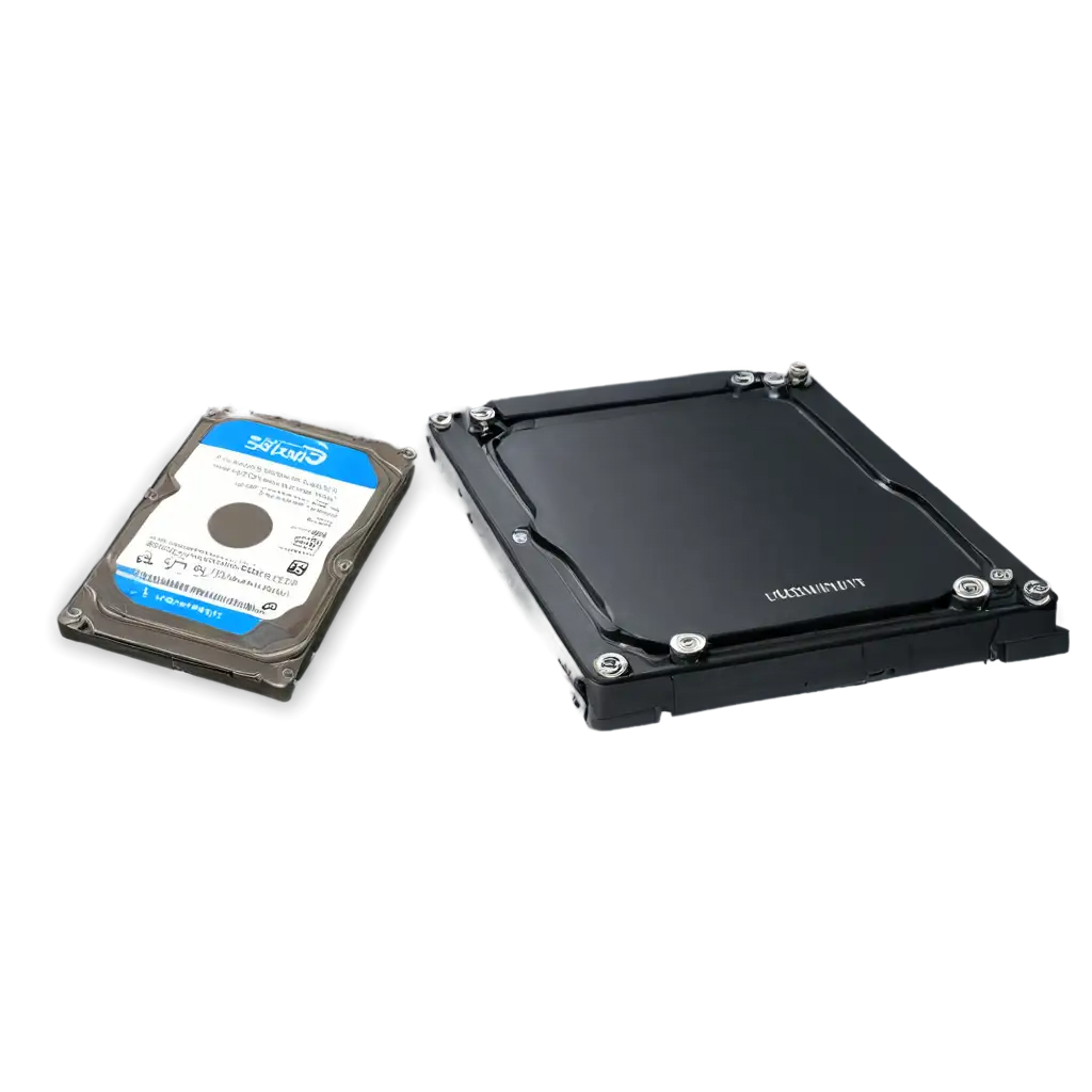 Create-a-PNG-Image-SSD-and-Mechanical-HDD-with-Visual-Speed-Effects-on-Blue-Background