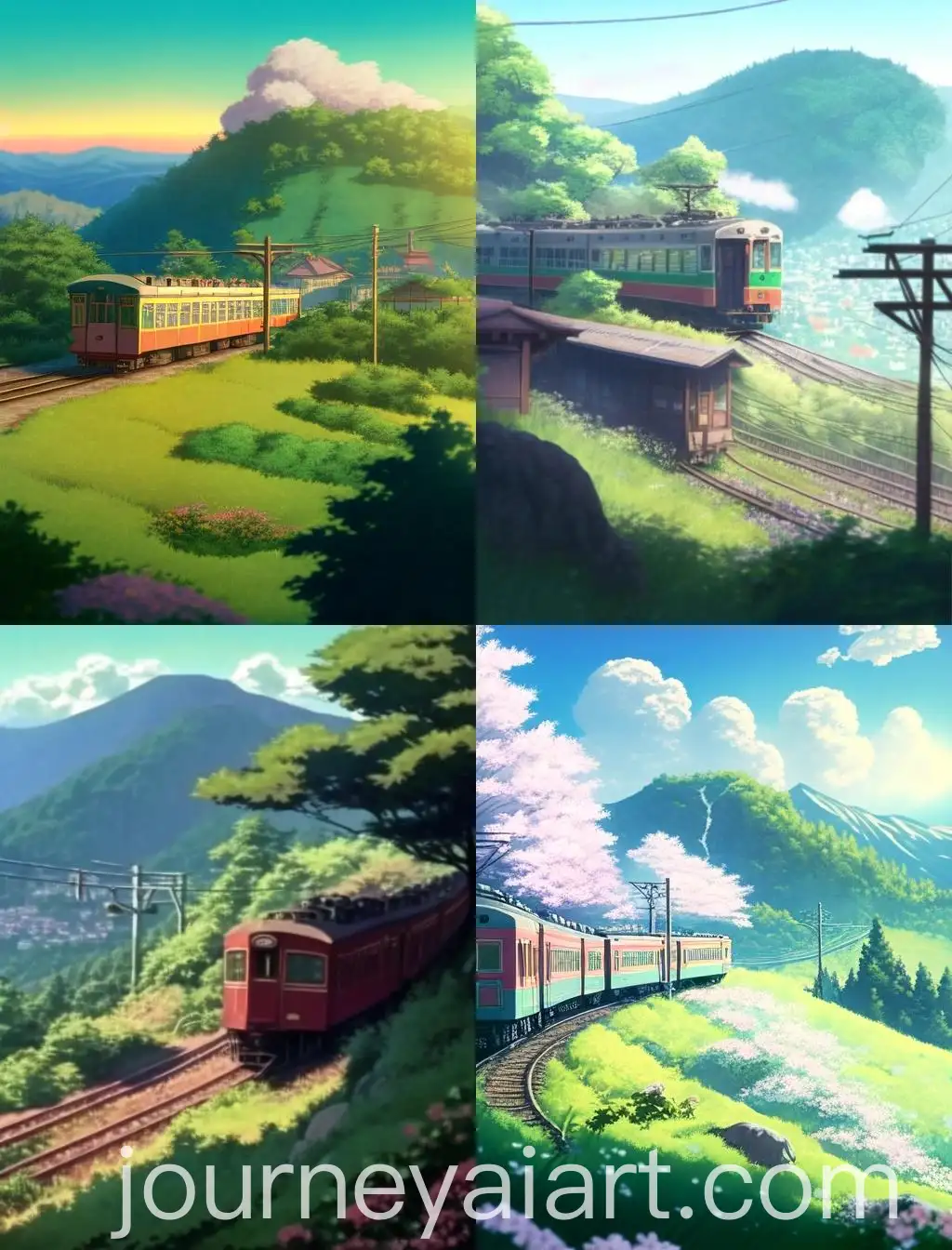 Studio-Ghibli-Style-Train-in-Japanese-Countryside
