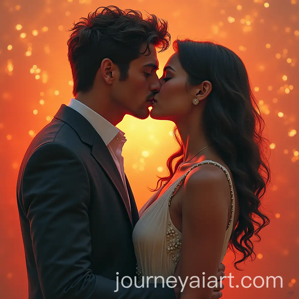 Passionate-Kiss-Between-Two-Figures-in-Romantic-Setting