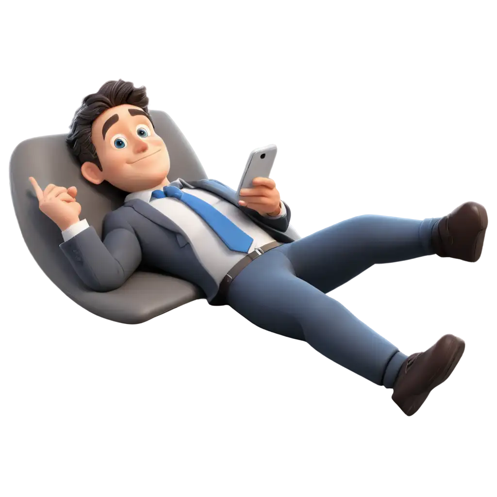 3D-Mascot-PNG-Man-Relaxing-with-Cellphone-A-Modern-Visual-Asset