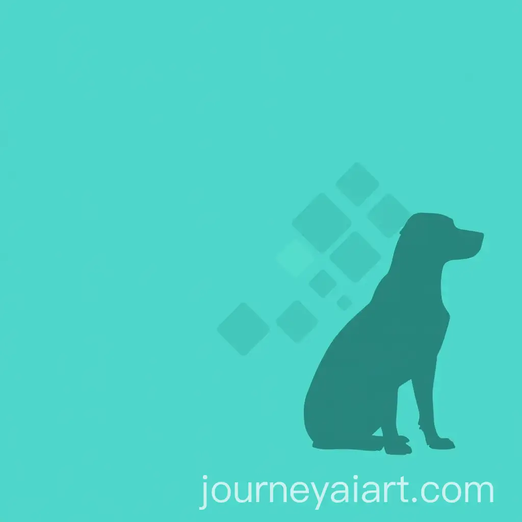 Minimalistic-Animal-Illustration-with-Turquoise-Background-and-Subtle-Diamond-Design