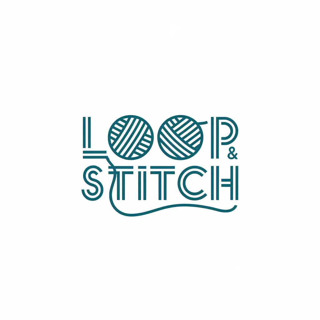 LOGO Design for Loop Stitch Vector Design Featuring Crochet Knitting Yarn Wool for Events Industry