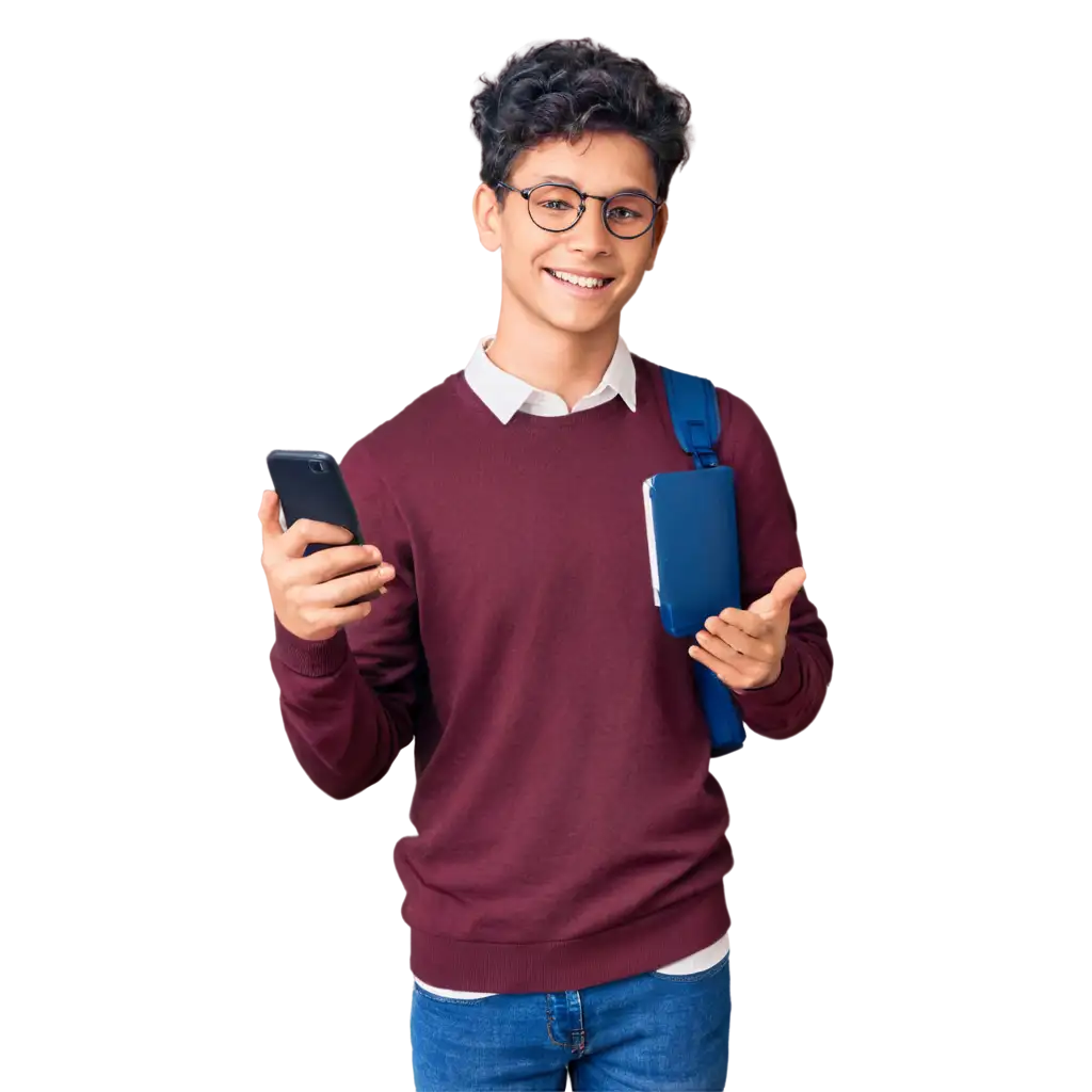 Happy-Student-Using-Phone-PNG-Image-Perfect-for-Your-Digital-and-Educational-Projects