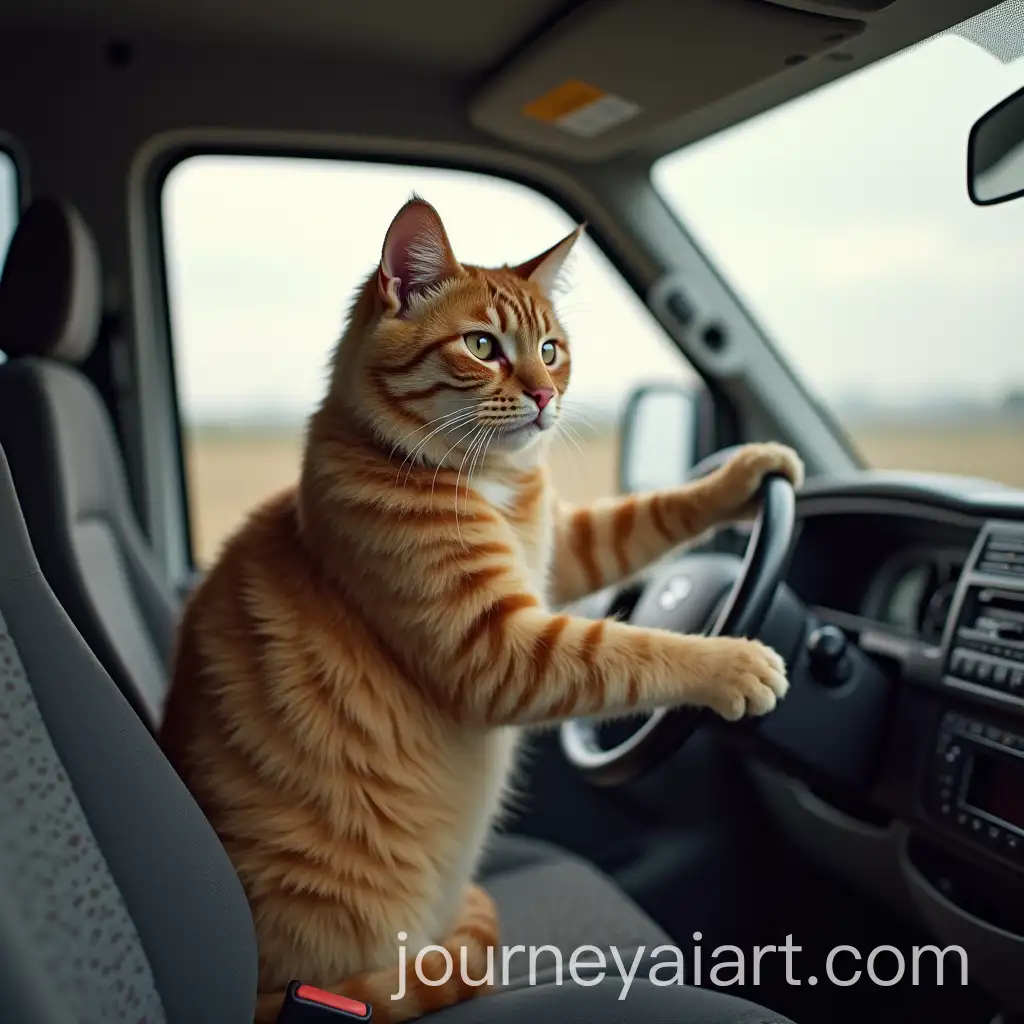 Cat-Driving-Toyota-Hiace-Toy-Car