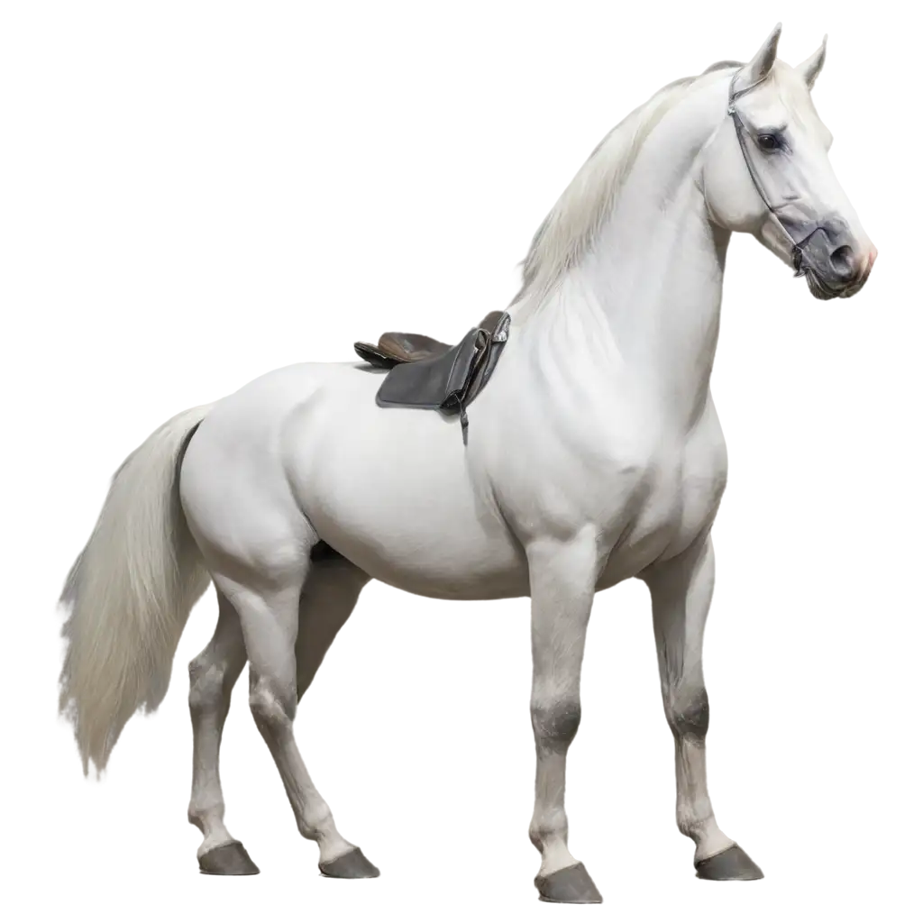 White-Horse-Battle-PNG-Strong-Full-Body-Facing-Side-for-Dynamic-Visuals