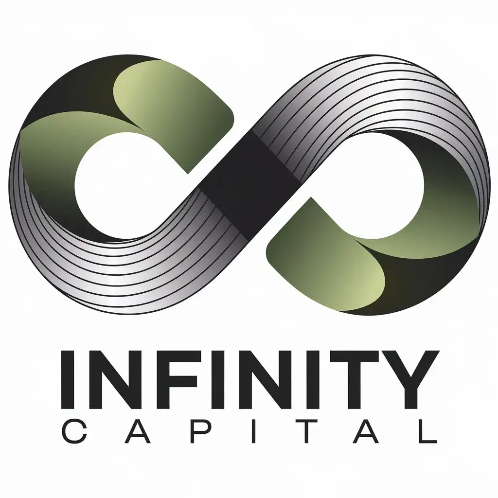 LOGO Design for Infinity Capital Abstract Green White Black with Bold Colors for Financial Institution