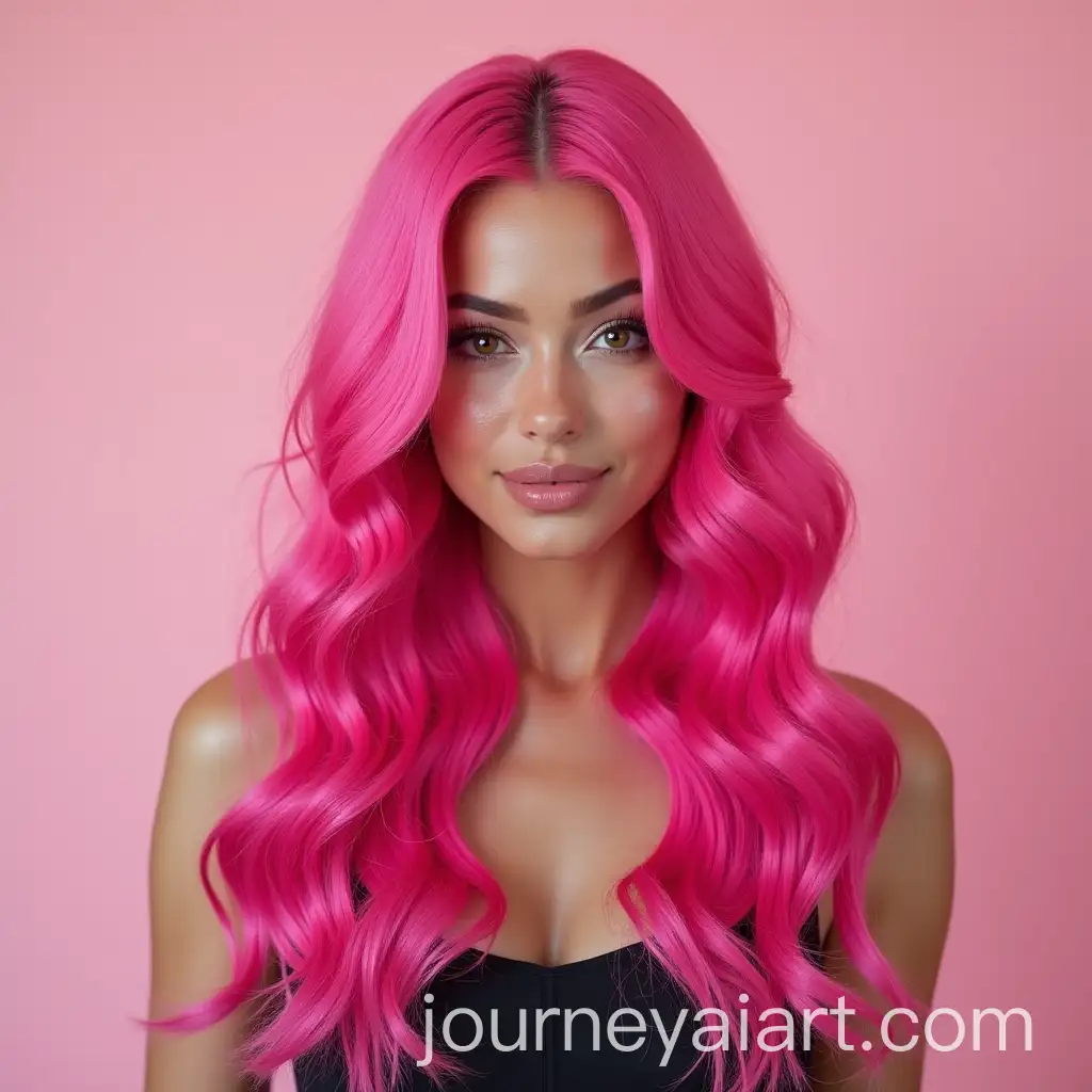 Digital-Influencer-with-Pink-Hair-in-a-Vibrant-Urban-Setting