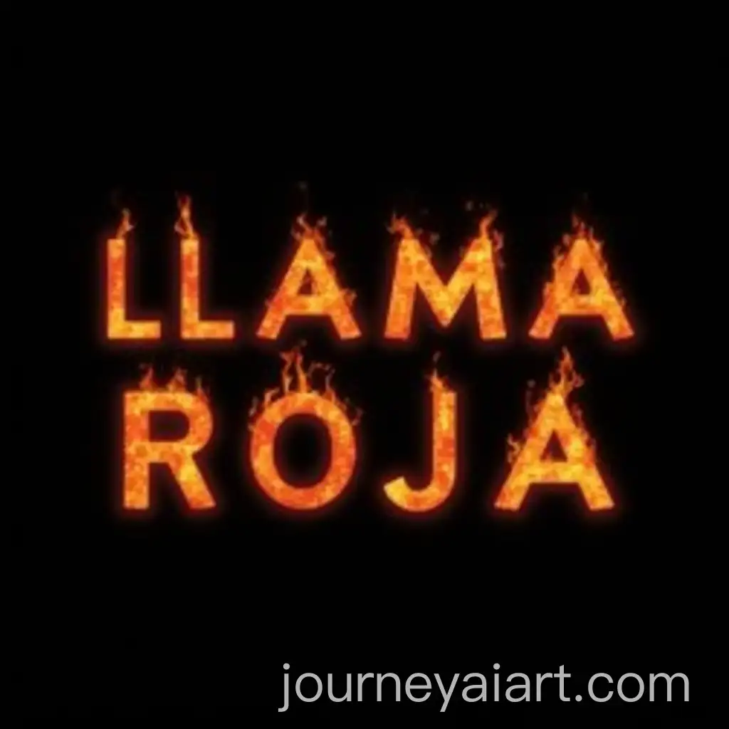 Fiery-LLAMA-ROJA-in-Geo-Slab-Font-with-Flickering-Flames