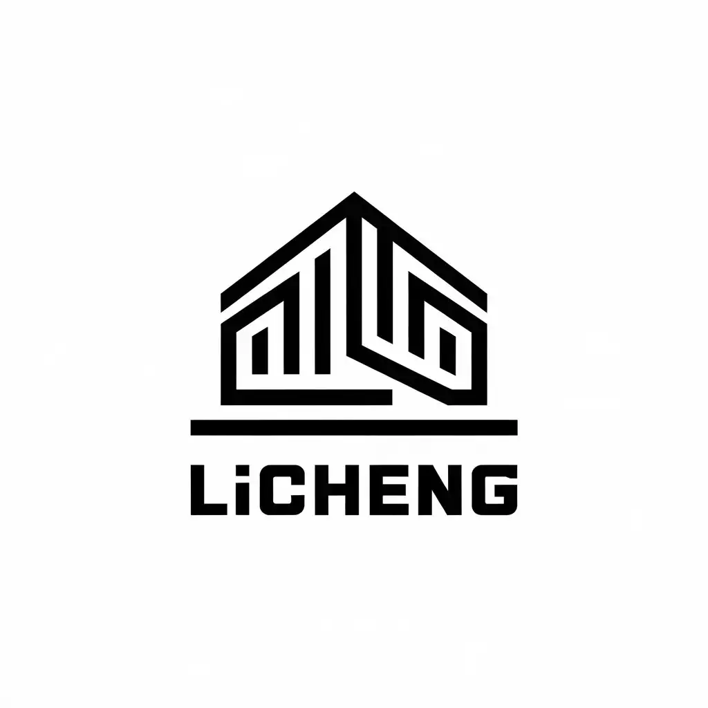 LOGO Design for Licheng Vector Style with Bold LICHENG Text for the Construction Industry