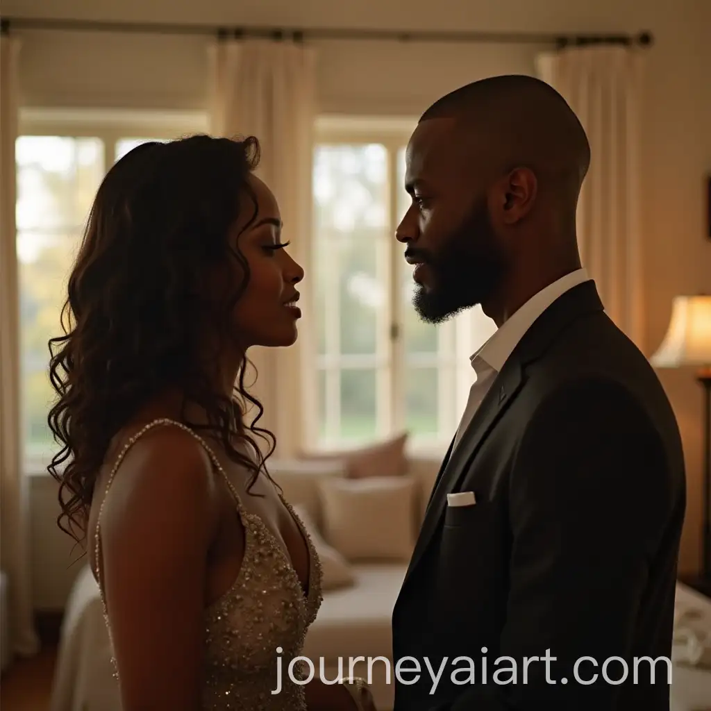Young-Black-Couple-Having-an-Intimate-Conversation-in-a-Room