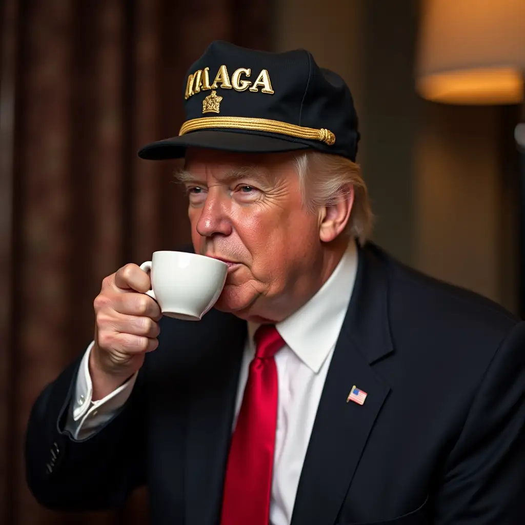 Donald-Trump-Enjoying-Espresso-with-MAGA-Hat-and-Happy-Aesthetic