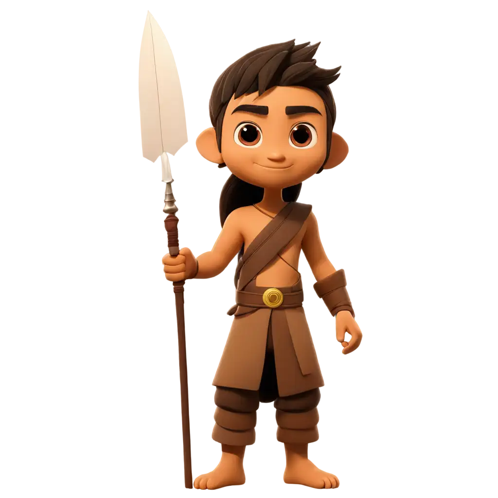Malay-Warrior-2D-Cartoon-PNG-Image-for-Digital-Art-and-Design-Projects
