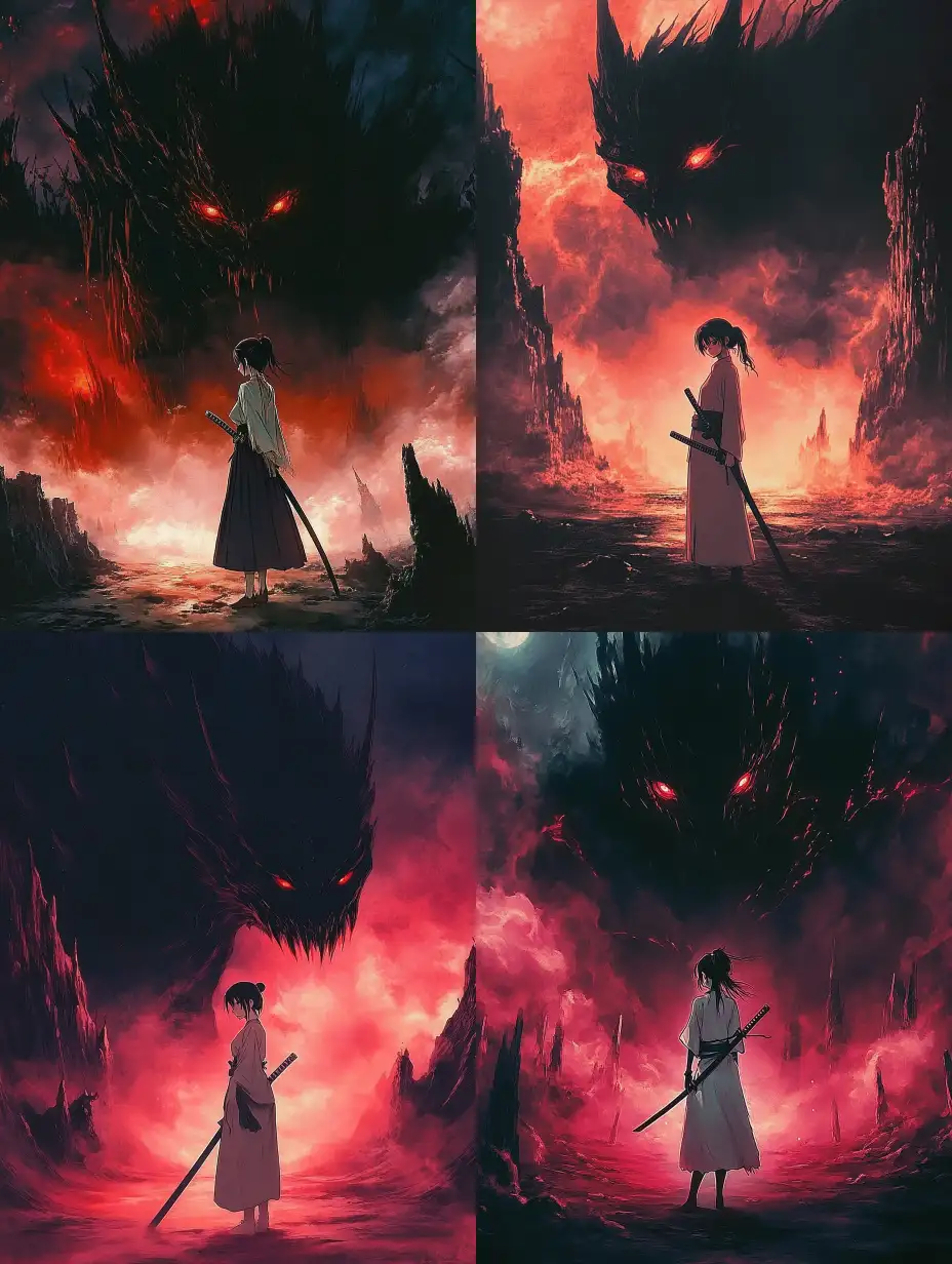 1990s-Dark-Anime-Style-Female-Samurai-in-the-Underworld