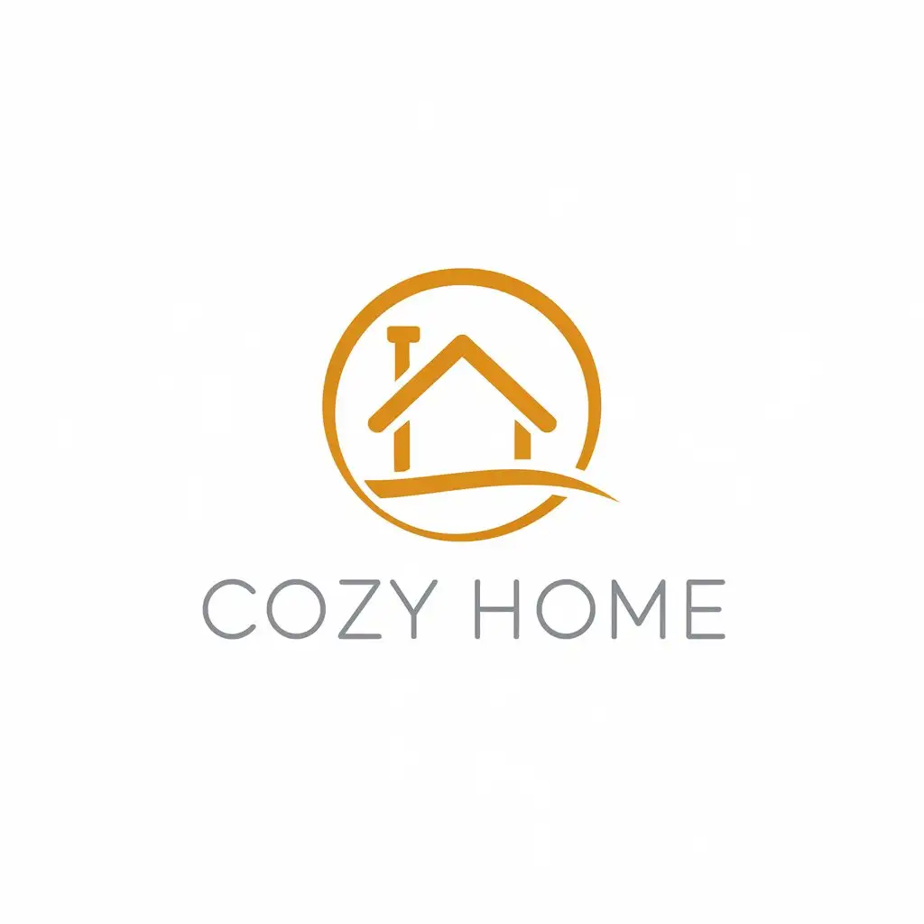 a vector logo design,with the text "Cozy Home", main symbol:Some cozy logo for the shop selling things for home,Minimalistic,be used in Home Family industry,clear background