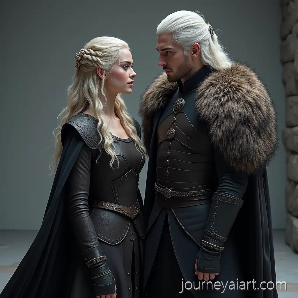 Daenerys-and-Jon-SnowDaenerys-Targaryen-and-Jon-Snow-Standing-Together-in-Epic-Fantasy-Setting