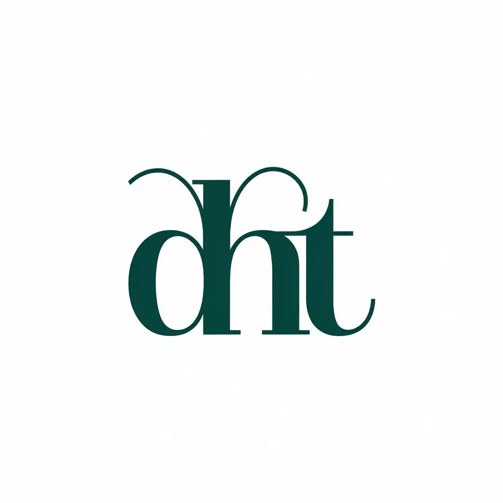 a vector logo design,with the text "DHT", main symbol:DHT,Moderate,be used in Beauty Spa industry,clear background