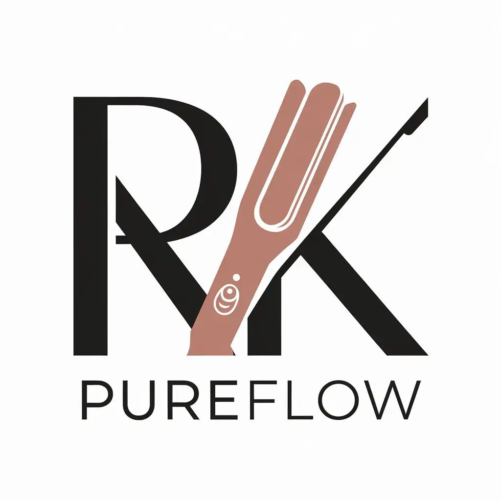 LOGO Design for RK PureFlow Modern and Clean with Minimalistic Symbol for Dropshipping Site