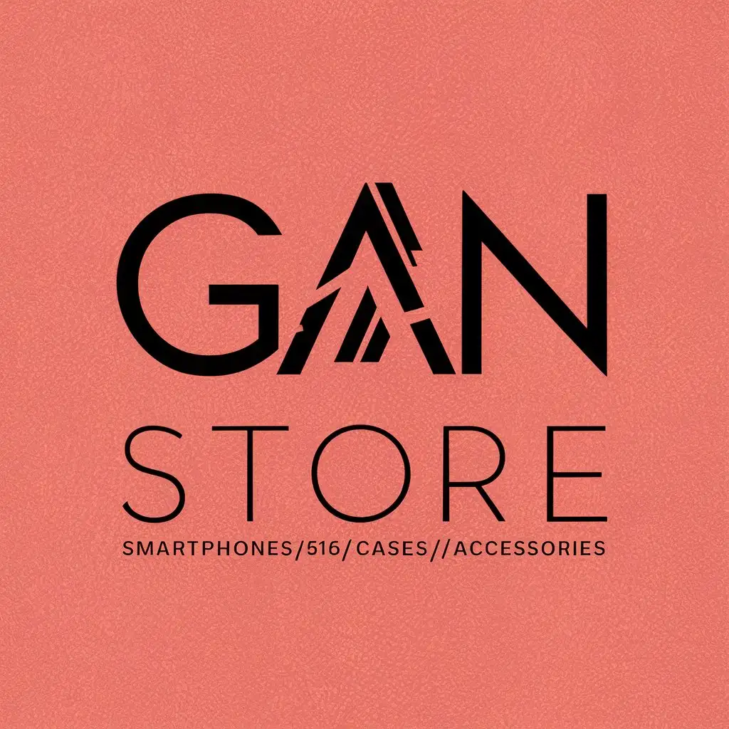 LOGO Design For Gan Store Modern Vector Logo with Smartphone and Accessories Theme